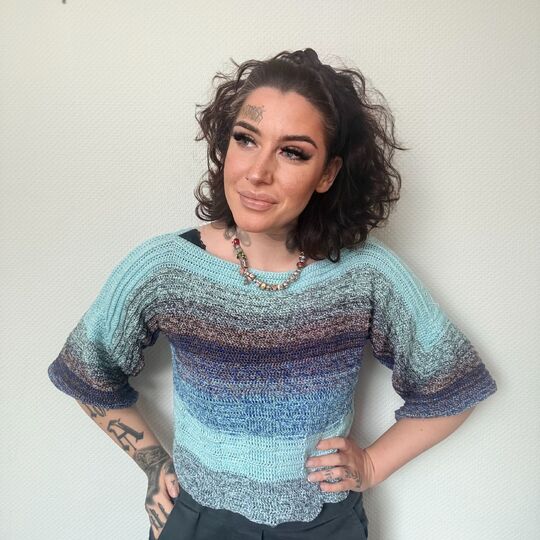 Häkelanleitung 1-Bobbel-Pulli "KARIBISCHER HÜPFER"