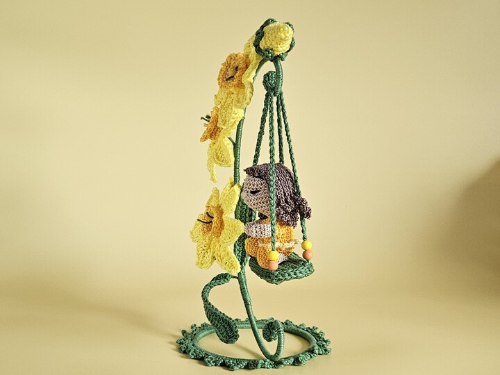 Nelly Narzisse Blumenkind Häkelanleitung PDF Frühlingsdeko Amigurumi