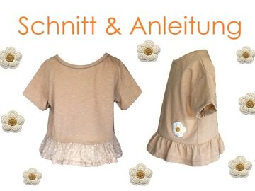 Anleitung & Schnitt Volant T-Shirt Daisy Gr.80-140