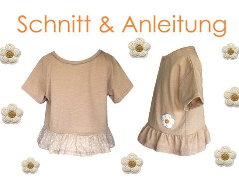Instructions & Pattern Ruffle Hem T-Shirt Daisy, Sizes 80–140