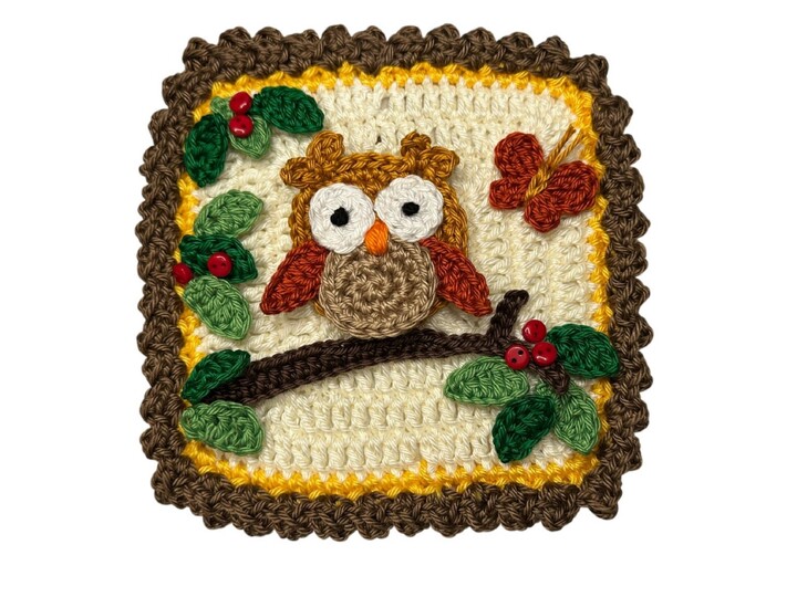 Granny Square Owl crochet