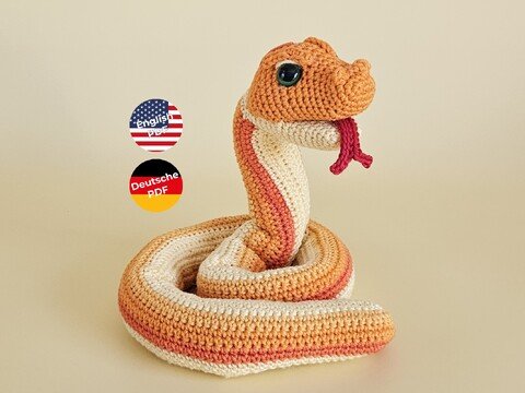 Häkelanleitung Roswitha Schlange Amigurumi PDF