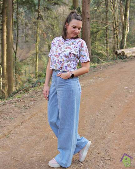 Schnittmuster High Waist Palazzo Jeans "Der ferne Pfad" Damen Gr. 32 - 62