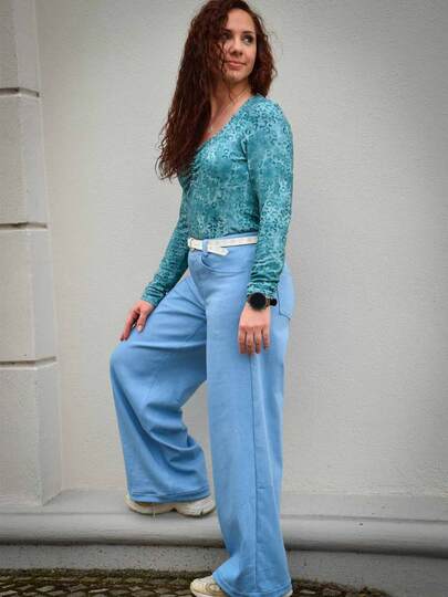 Schnittmuster Mid Waist Palazzo Jeans "Der ferne Pfad" Damen Gr. 16 - 31