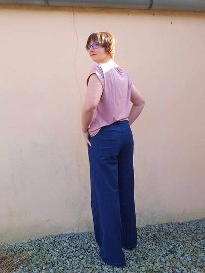 Schnittmuster Mid Waist Palazzo Jeans "Der ferne Pfad" Damen Gr. 32 - 62