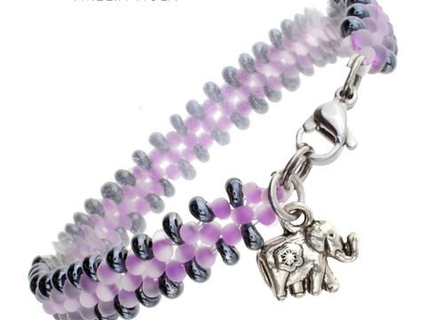 PDF Pattern Virelia Viola Beaded Bracelet