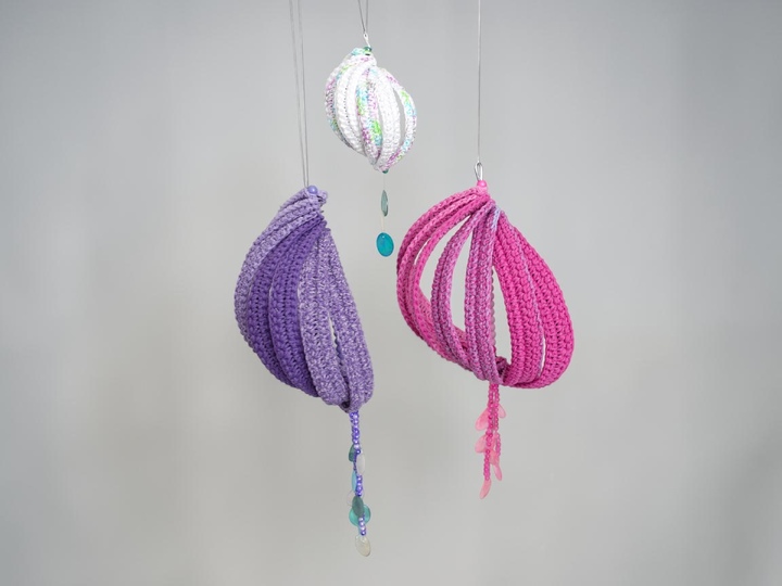 Crochet Pattern - Decorative Fan Shell - Wind Chime for Balcony & Garden