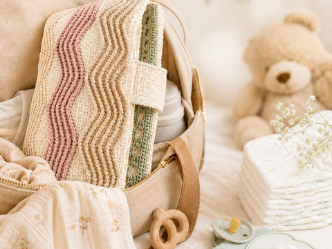 Baby Windeltasche „Moana“ praktisch und liebevoll selbst gehäkelt