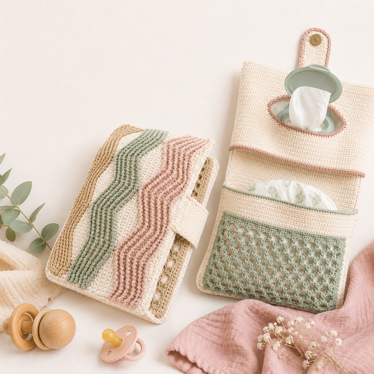 Baby Windeltasche „Moana“ praktisch und liebevoll selbst gehäkelt