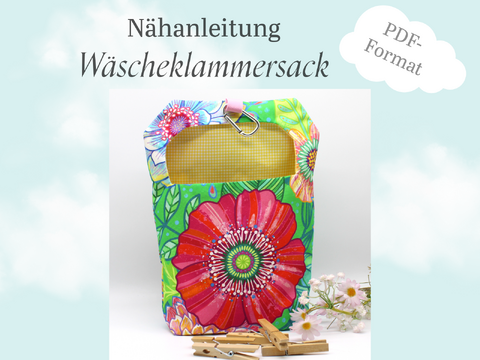 Nähanleitung Wäscheklammerbeutel Klammerbeutel Sack
