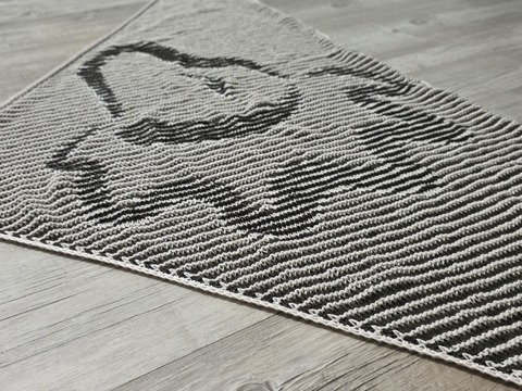 Löwe (Sternzeichen), Schattenstricken, Illusionsstricken, Motivtuch
