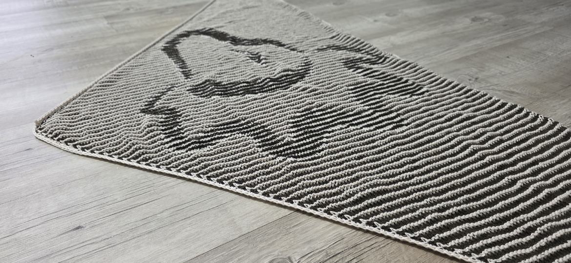 Lion, Shadow Knitting, Illusion Knitting, Motif Shawl