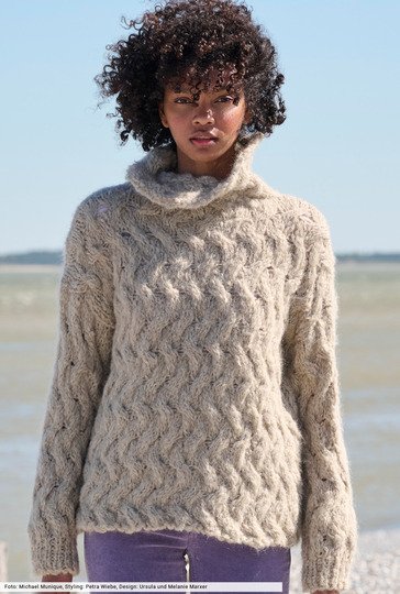 Flechtmusterpulli