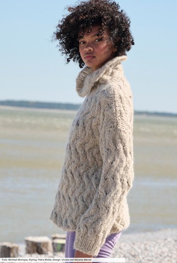 Flechtmusterpulli