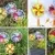 Häkelanleitung buntes Windrad, kleines Mandala, Blumenstecker