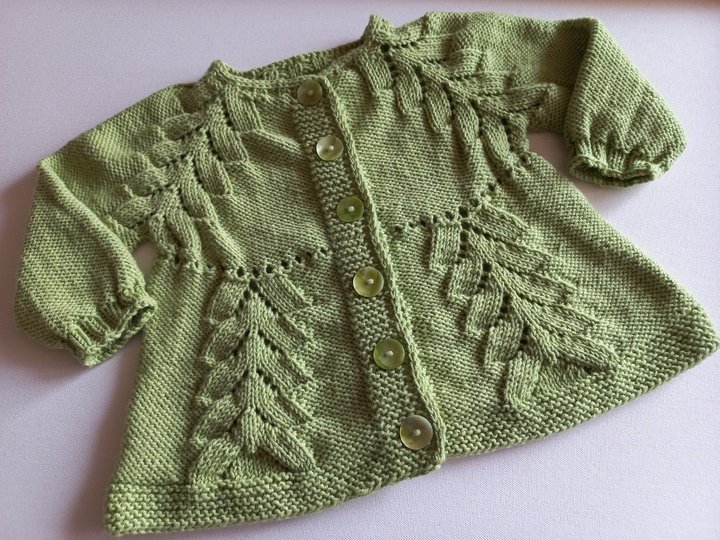 Strickanleitung Baby/Kinderjacke Gr. 62-140, RVO Reihe für Reihe, Maßskizze