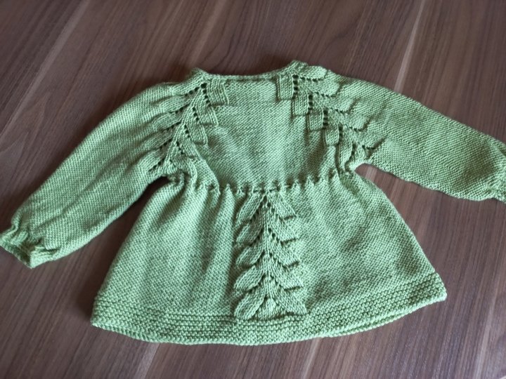 Strickanleitung Baby/Kinderjacke Gr. 62-140, RVO Reihe für Reihe, Maßskizze
