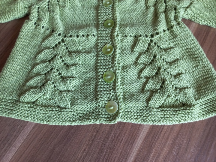 Strickanleitung Baby/Kinderjacke Gr. 62-140, RVO Reihe für Reihe, Maßskizze