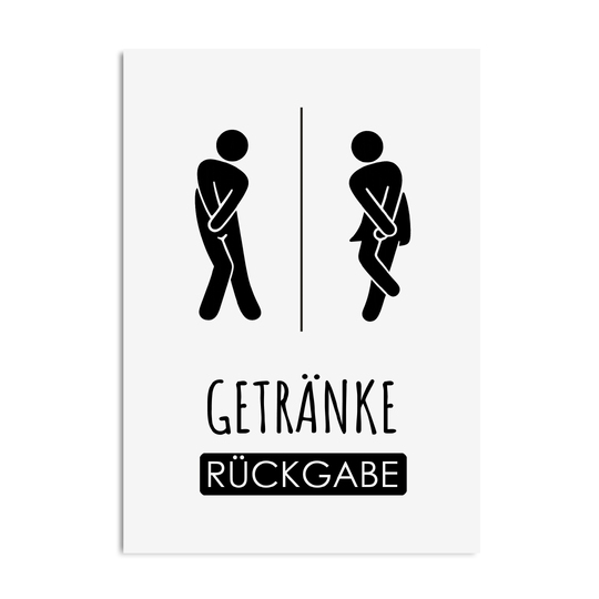 Poster Toilette Getränkerückgabe Badezimmer Wandbild Download Digitale Date