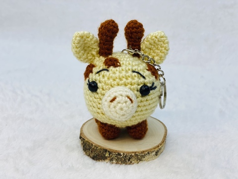 Crochet Giraffe Pattern,  Giraffe Keychain Crochet