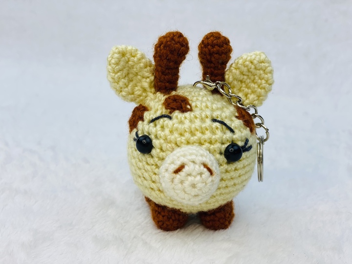Crochet Giraffe Pattern,  Giraffe Keychain Crochet