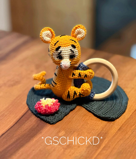 Baby Rattle Crochet Pattern – Rudi the Tiger Rattle