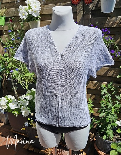 Gestricktes Sommershirt LA CROISETTE | nahtlos | besondere Konstruktion