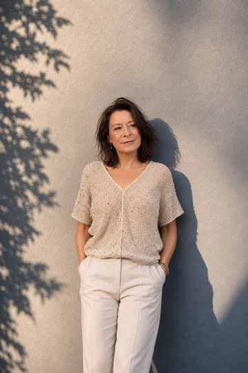 Gestricktes Sommershirt LA CROISETTE | nahtlos | besondere Konstruktion