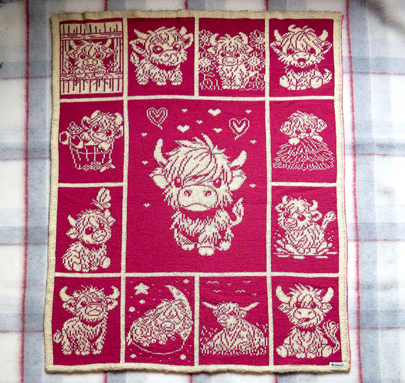 Knitting pattern "Zora & Friends" - cute little double-face blanket