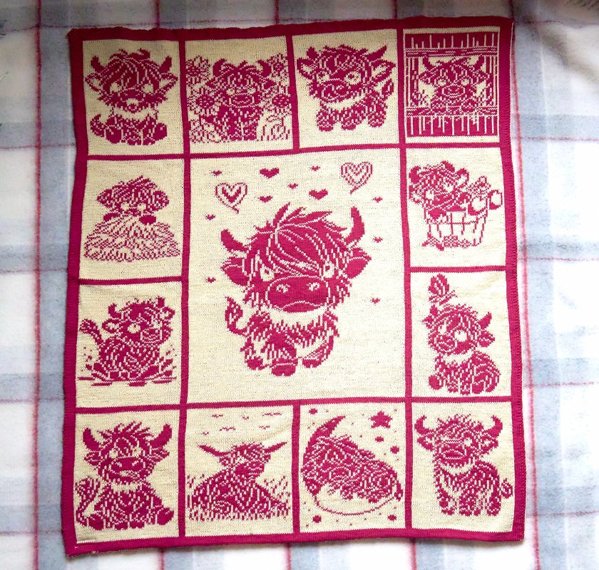 Knitting pattern "Zora & Friends" - cute little double-face blanket