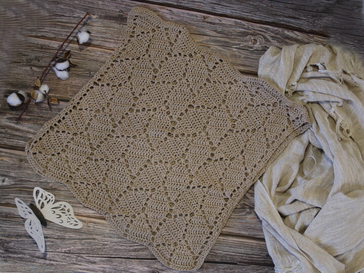Crochet Sweater with Leaf Pattern No. 029