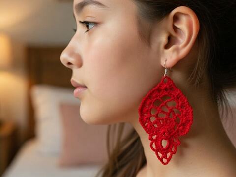 Crochet Leaf Earrings Pattern PDF + Video Tutorial | Boho Earrings