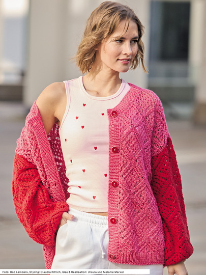 Jacke mit Ajourmuster
