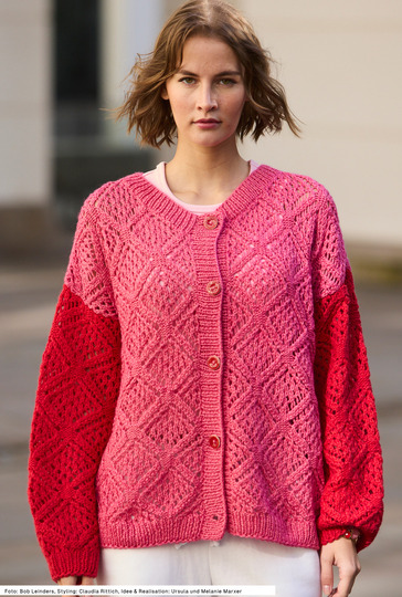 Jacke mit Ajourmuster