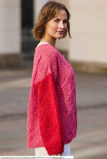 Jacke mit Ajourmuster