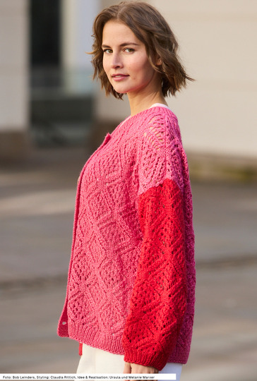 Jacke mit Ajourmuster