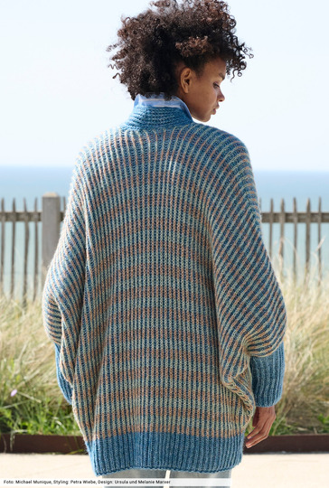 Jacke im zweifarbigen Patent