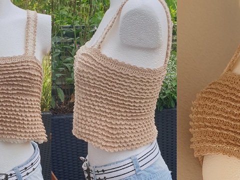 Häkelanleitung BOHO-BREEZE Top-Down-Bustier/Sommer-Top –  nahtlos in Runden