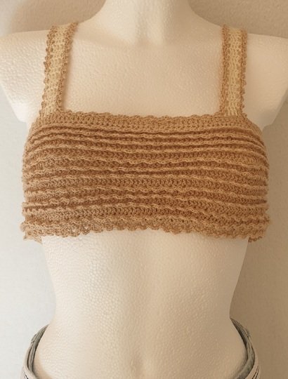 Häkelanleitung BOHO-BREEZE Top-Down-Bustier/Sommer-Top –  nahtlos in Runden