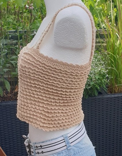 Häkelanleitung BOHO-BREEZE Top-Down-Bustier/Sommer-Top –  nahtlos in Runden