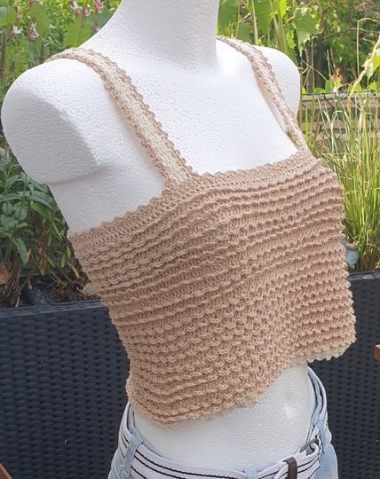 Häkelanleitung BOHO-BREEZE Top-Down-Bustier/Sommer-Top –  nahtlos in Runden