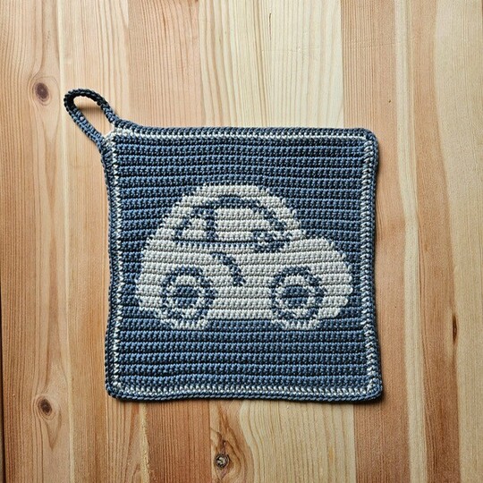 Häkelanleitung Topflappen "Beetle"