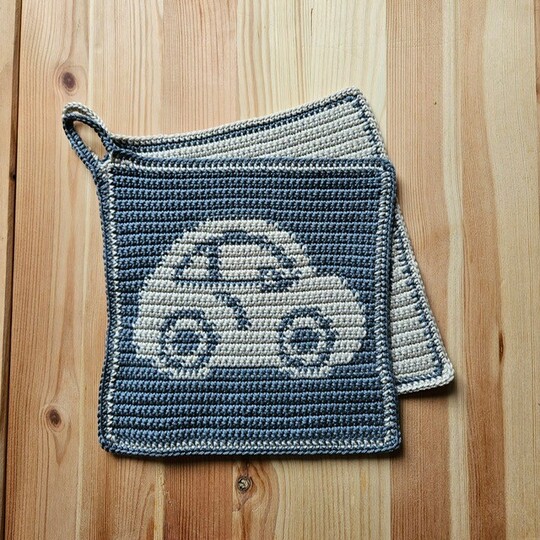 Häkelanleitung Topflappen "Beetle"