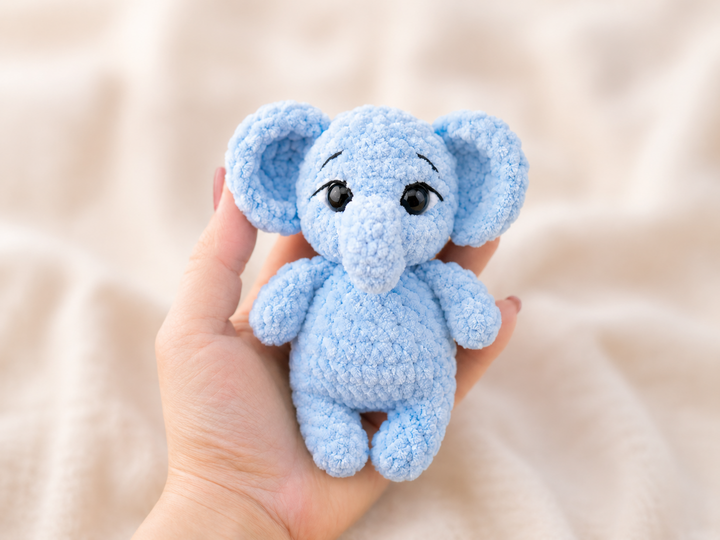 Blue Elephant Crochet Pattern PDF