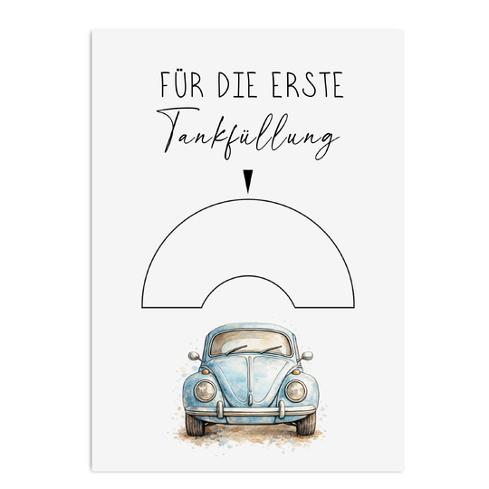 Geldgeschenk zum Führerschein – Download-Poster bestandene Fahrprüfung
