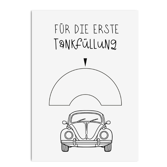 Geldgeschenk zum Führerschein – Download-Poster bestandene Fahrprüfung