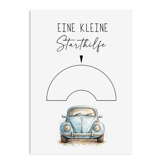 Geldgeschenk zum Führerschein – Download-Poster bestandene Fahrprüfung