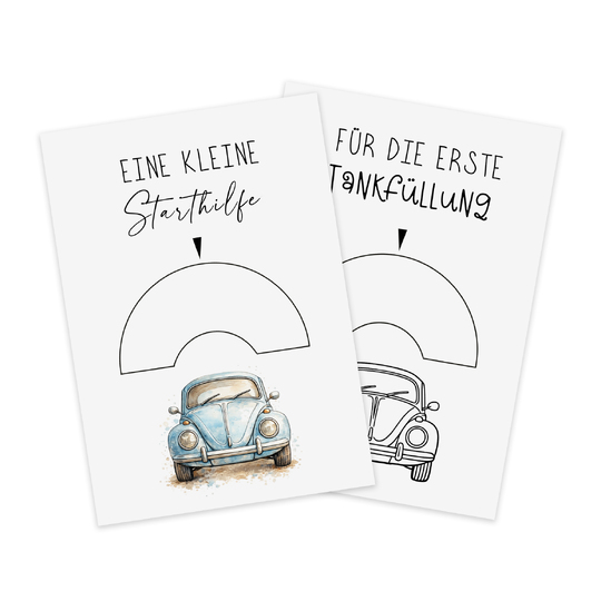 Geldgeschenk zum Führerschein – Download-Poster bestandene Fahrprüfung