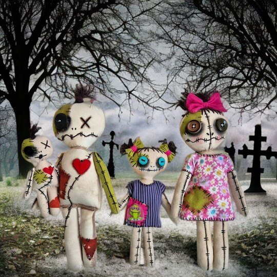 Voodoo Family Rag Dolls – PDF Sewing Pattern