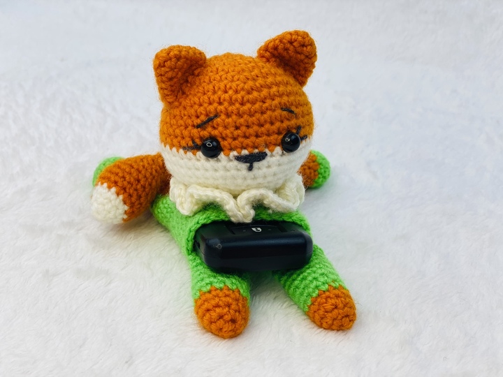 Häkelanleitung Fuchs Schlüssseletui,Schlüsselhülle,Tasche, Schlüsselcover